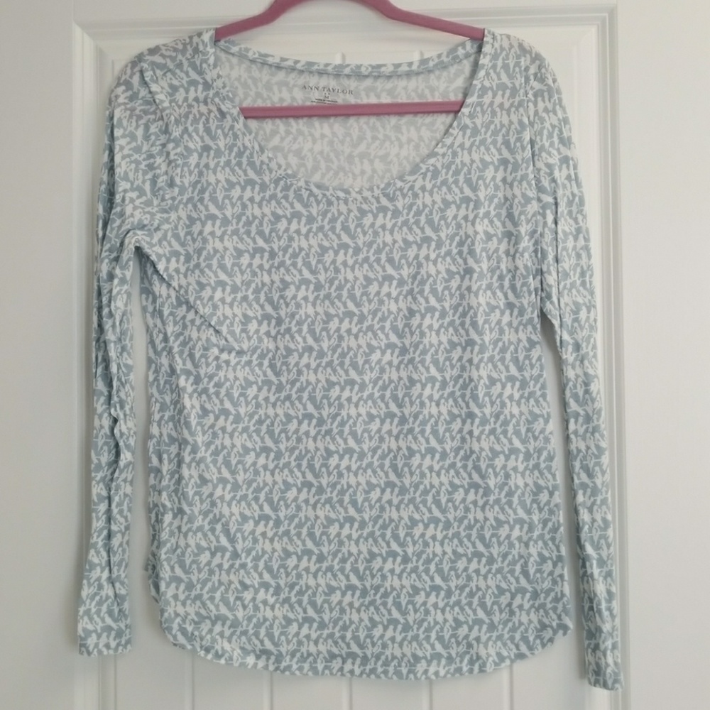 Ann Taylor top with bird print